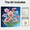 DIY Pearl Painting Calla Lily for Home Wall Decor with Frame(25x25cm)