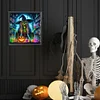 (40*40cm)Halloween Witch Pumpkin - Full Round Drill Diamond Painting