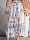 Ethnic Printed Loose Skirts Bottom