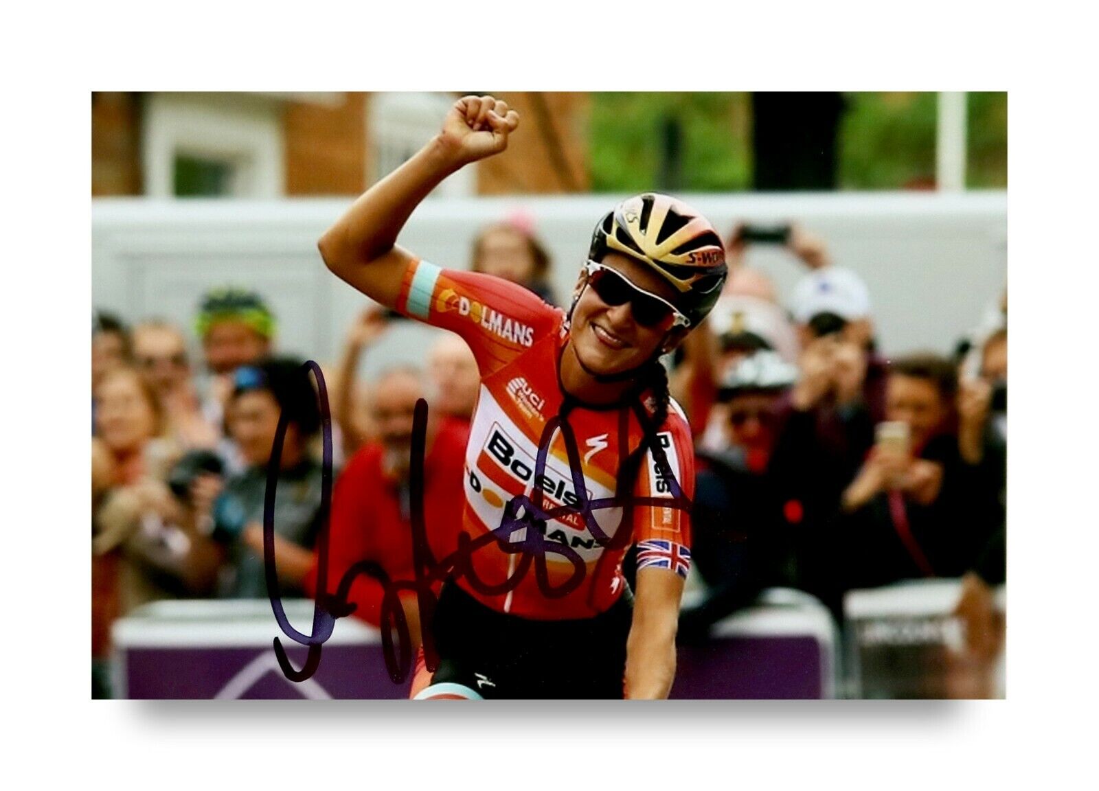 Lizzie Deignan Armitstead Signed 6x4 Photo Poster painting Road Race Cycling Autograph + COA