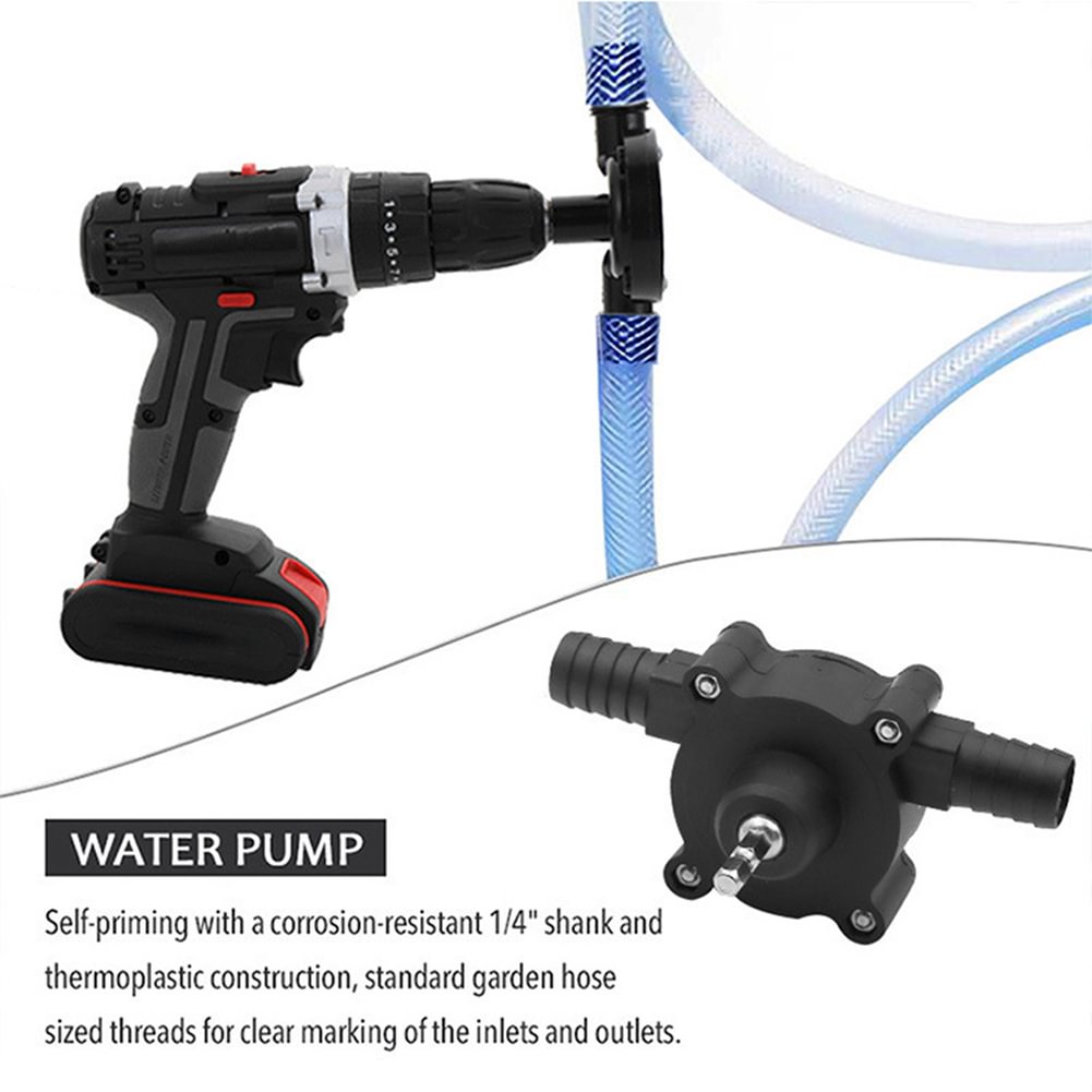 Portable Electric Drill Pump Diesel Oil Fluid Water Pump Mini Hand Self ...