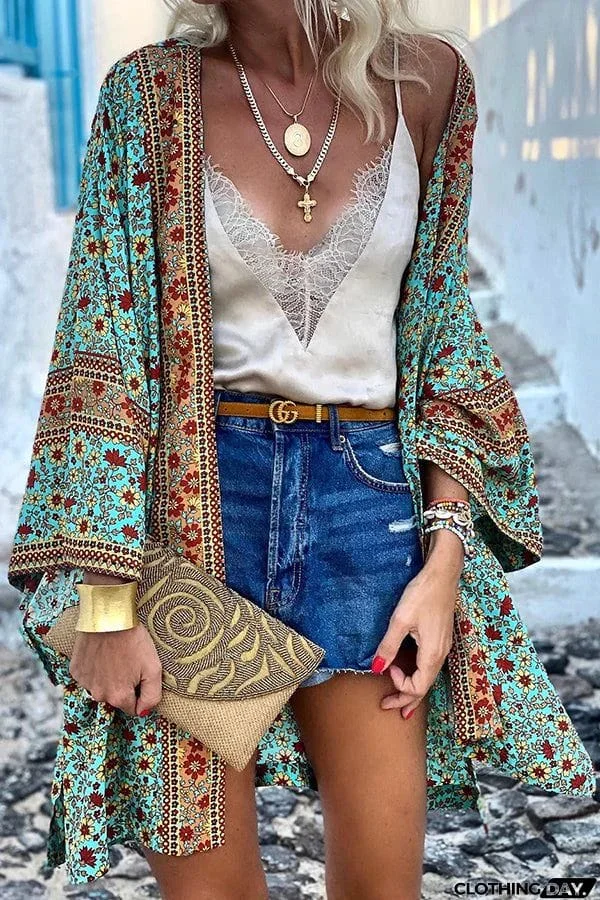 All I Want Floral Kimono Cover-up