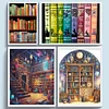 (Multi Style)Bookshelf-Full Embroidery 3 strands 11CT Stamped Cross Stitch-40*60CM-Large Size