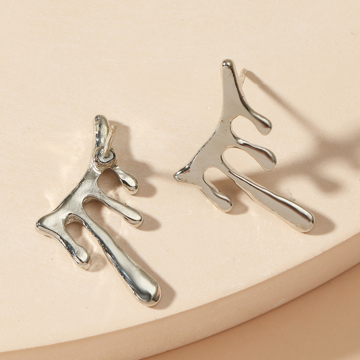 Lava Stud Drop Earrings