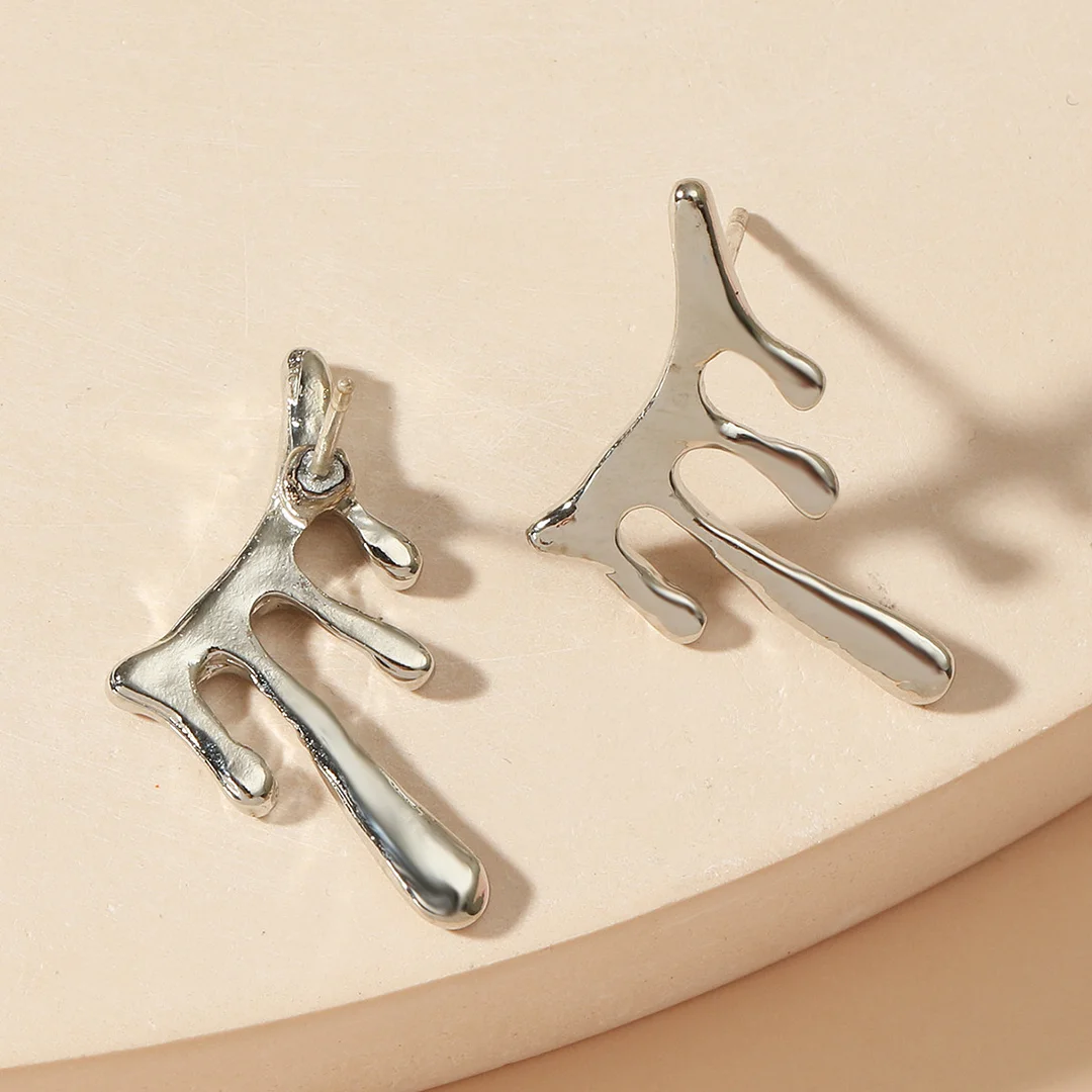 Lava Stud Drop Earrings