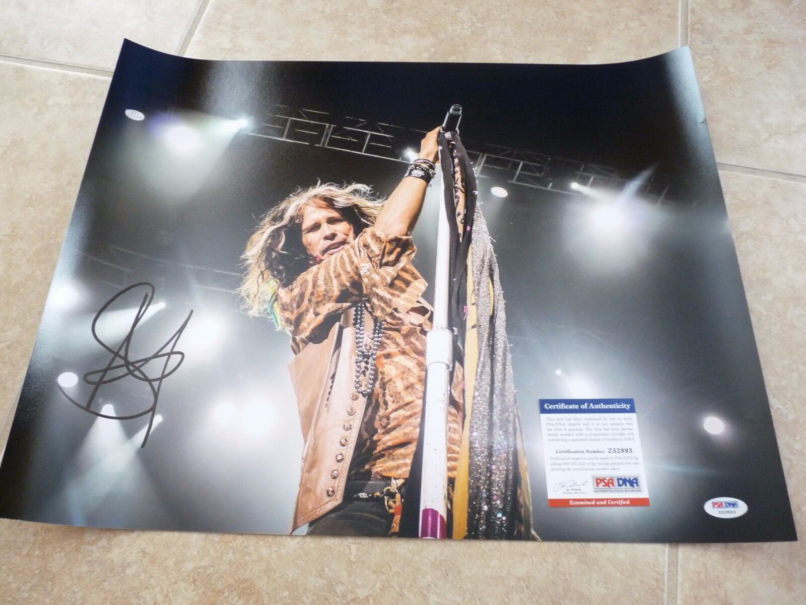 Steven Tyler Aerosmith Signed Autographed 16x20 Photo Poster painting PSA Certified G1