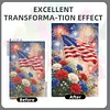Diamond Painting -DIY Round Drill Independence Day Flag and Flowers(60*40CM)