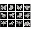 12Pcs DIY Pearl Painting Insect for Home Wall Decor(15x15cm)