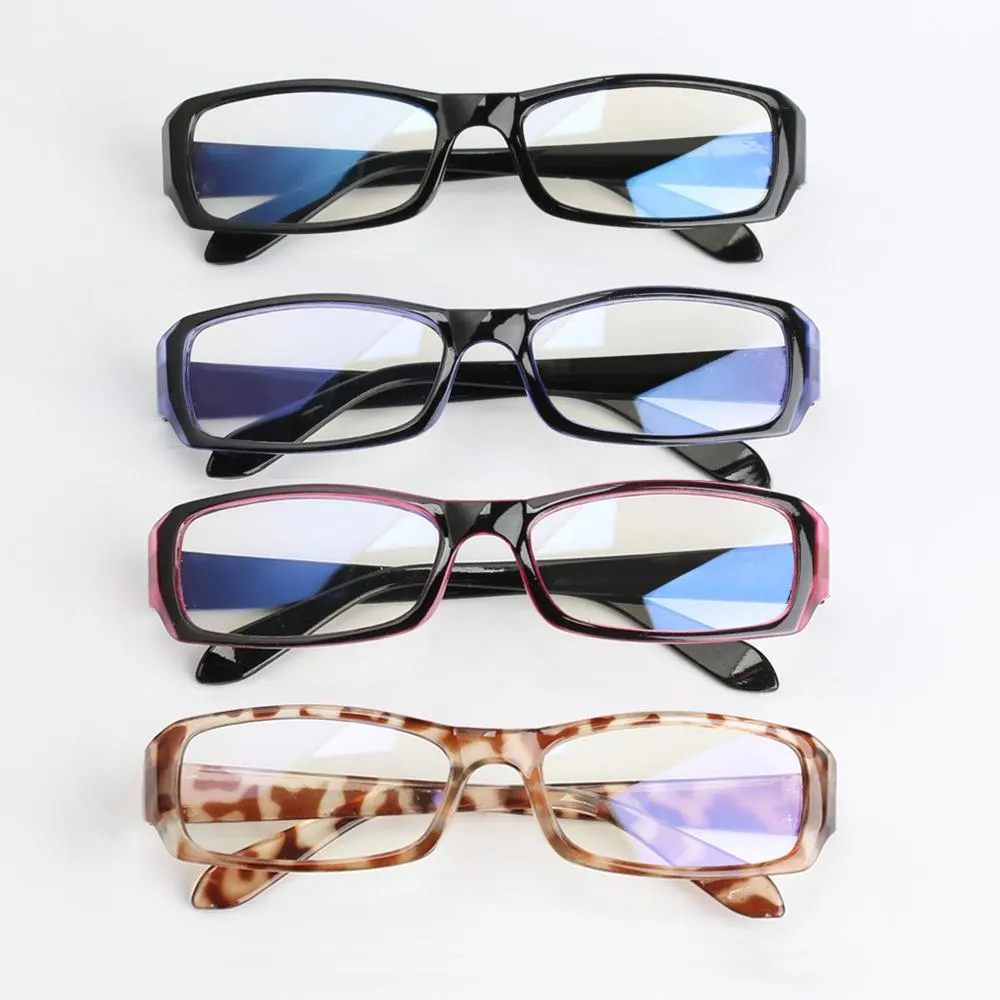 Vintage Square Anti Blue Light Glasses Women Men PC Frame Optical ...