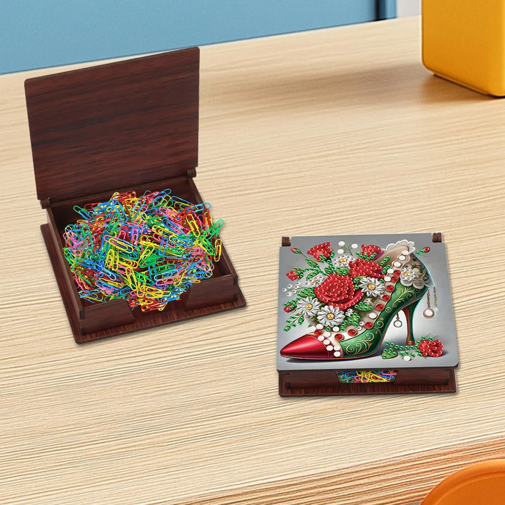 DIY Flower High Heels Diamond Painting Note Box Paper 160 Sheets of Paper for DIY Art Craft
