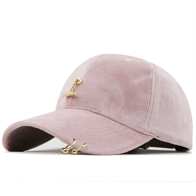 Brand Girl Snapback Baseball Cap Women Gorra Street Hip Hop Suede for Ladies Black pink ring Baseball Hats