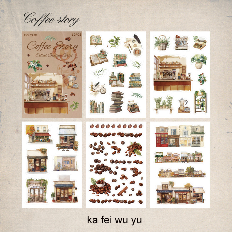 Sticker Book - Collect Gentle Series Vintage Flower Butterfly Character Landscape 