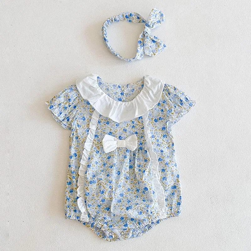 New 2021 Summer Infant Baby Jumpsuits Girls Sleeveless Floral Clothes Baby Girls Clothing Baby Cute Rompers