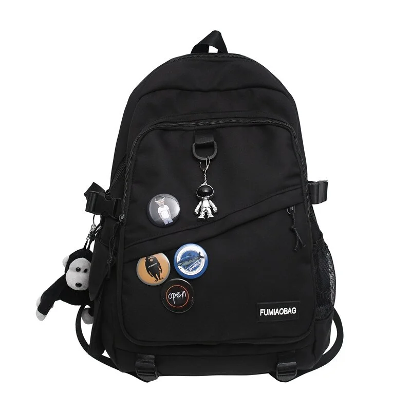 Pongl Badge Bag Boy Girl Travel Net Student Bag Male Female Trendy Mesh College Backpack Ladies Men Fashion Laptop Women Backpack