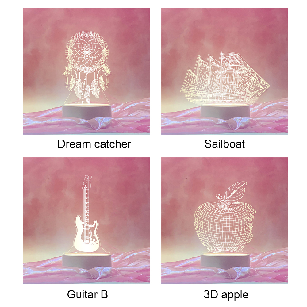 

3D LED Night Light Acrylic Desktop Table Lamp Decorative Bedside Lighting, 501 Original