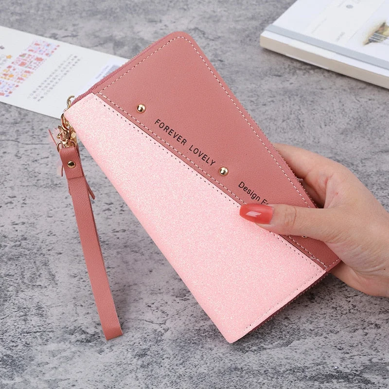 Small Handbags for Women Fashion 2022 Trend New Wallets Pure Color Wool Ball Bow Clutch Bag Women's Long Bag Card Bag Coin Purse