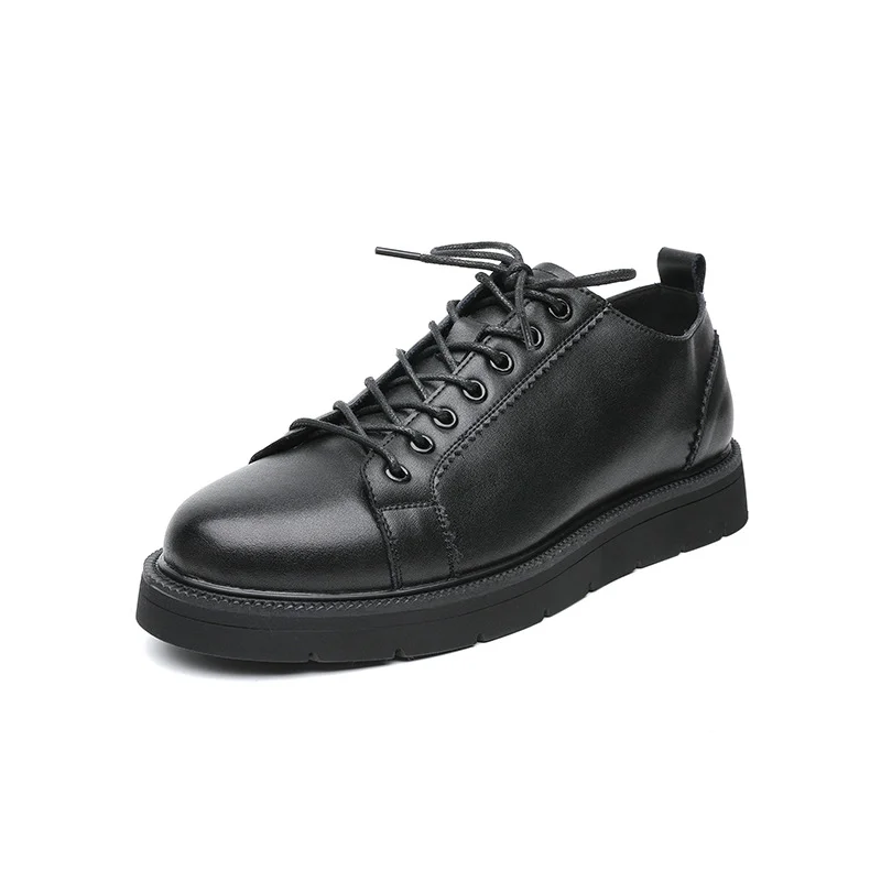 Colourp Colourp Kong Wind Men's Shoes 2023 New Tooling Fashion Shoes Casual Leather Shoes Korean Version Of Spring Vintage Martin Boots D14-Q