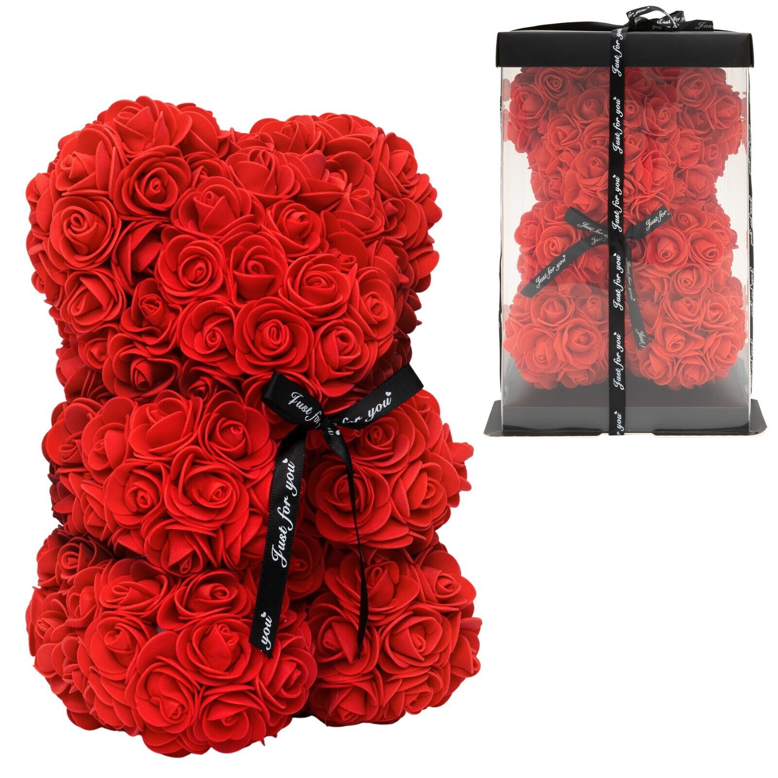 Rose Bear Ornaments Red Bear Valentine's Day Gift for Her