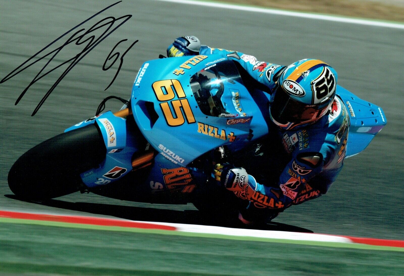 Loris CAPIROSSI SIGNED 12x8 Autograph Photo Poster painting SUZUKI MOTOGP Rider AFTAL RD COA