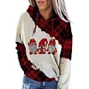 Christmas Hooded Printed Sweatshirt With Pockets