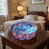Dolphin 5D DIY Diamond Art Painting Snack Box with Lid Wood Storage Organizer