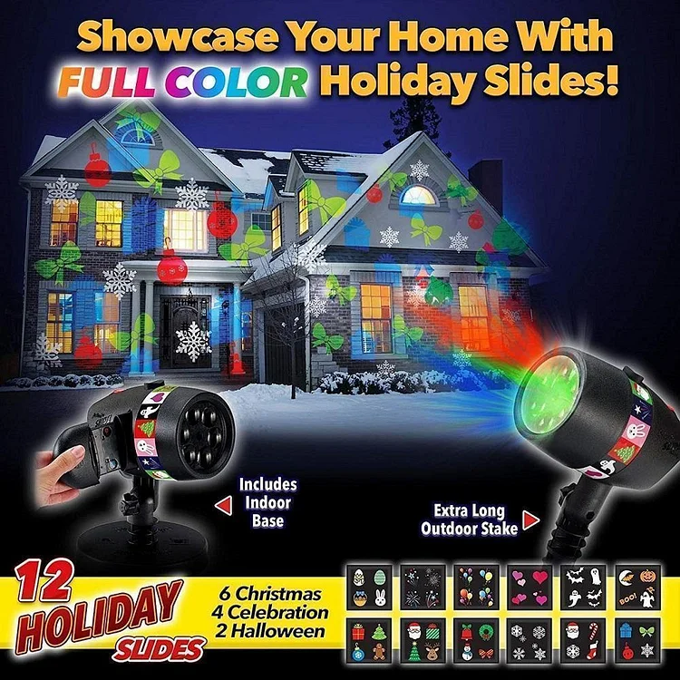 Christmas Halloween Home Decoration Projector Lights (12 Patterns) | 168DEAL