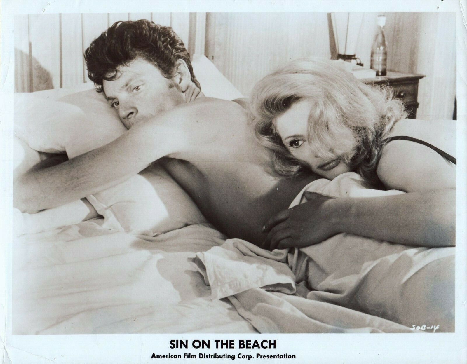 MICHEL LEMOINE GISELE GALLOIS 1963 Vtg Movie 8x10 Promo Photo Poster painting SIN ON THE BEACH