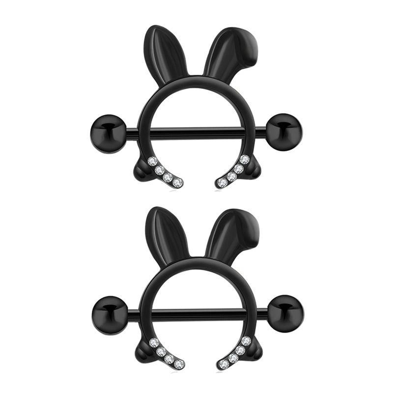 1 Pair Nipple Rings & Studs Minimalist Classic Style Solid Color 304 Stainless Steel Plating Nipple Rings & Studs