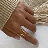Simple Curving 18K Golden Open Ring