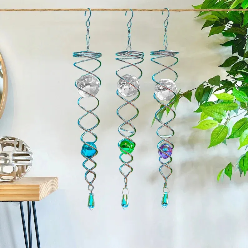 🔥 Last Day Sale Price | ✨ Handmade Spiral Crystal (14 inches Length)
