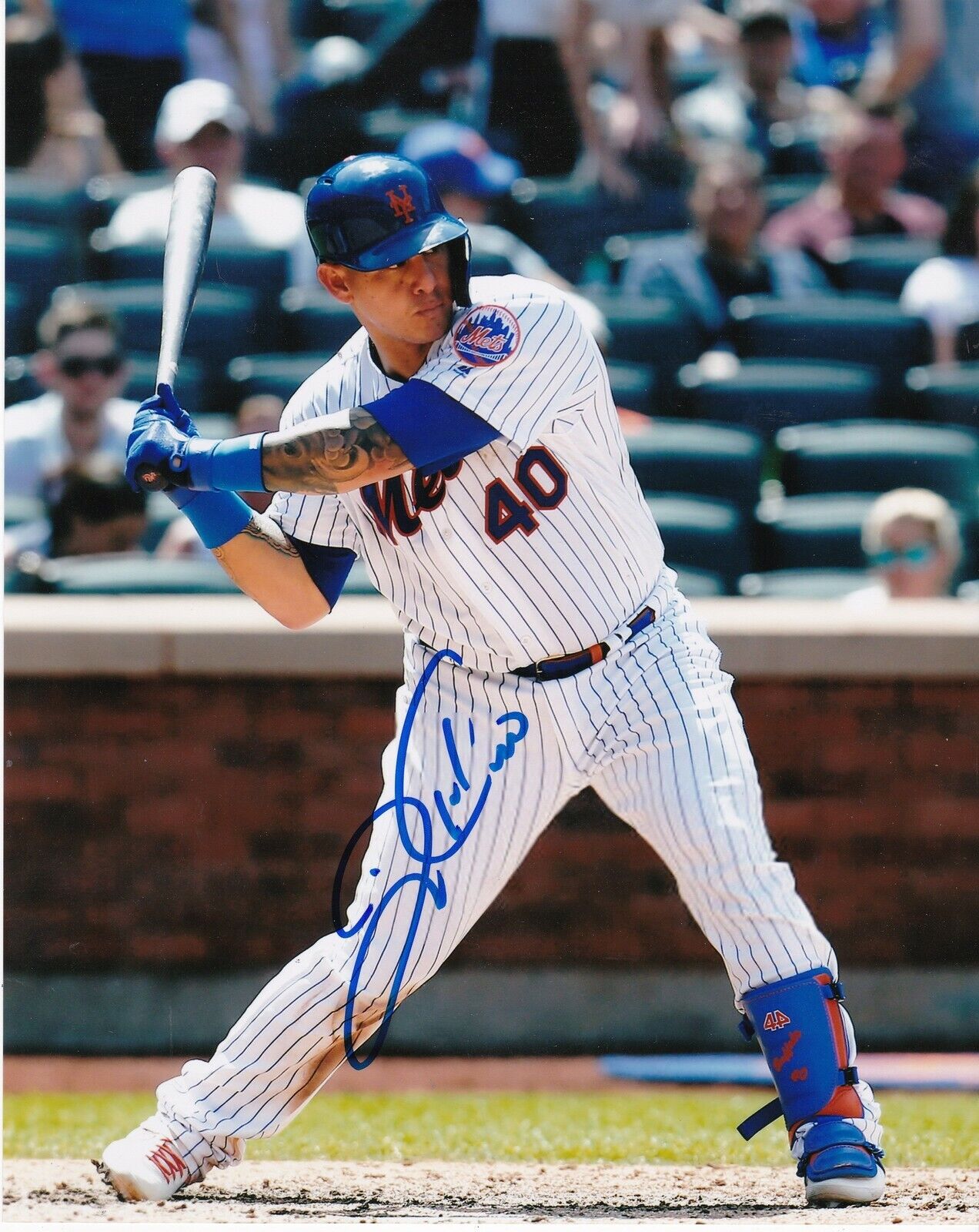 WILSON RAMOS NEW YORK METS ACTION SIGNED 8x10