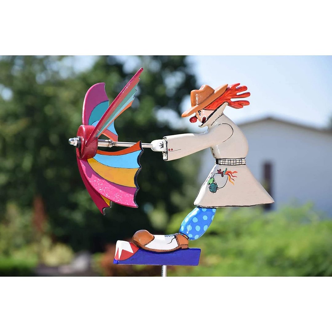 （Garden Upgrade）Garden Decoration Whirligig Windmill - Clown