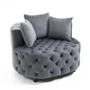Cchcompanies Matthias Plush Velvet Barrel Chair with Solid Wood Legs - Available in 3 Colors
