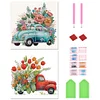 2Pcs Diamond Painting-DIY Crystal Rhinestone Flowers Cars