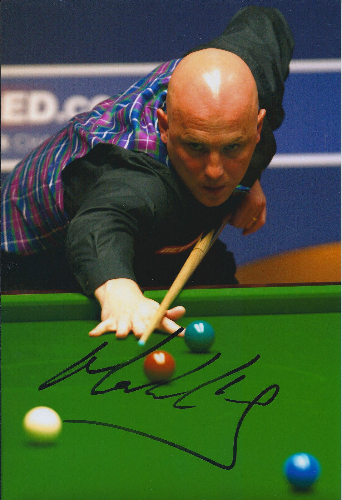 Mark King SIGNED Genuine Autograph Snooker Player 12x8 Photo Poster painting AFTAL COA Crucible