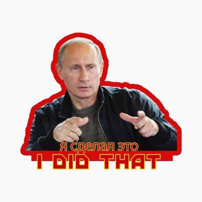 100PCS Putin I Did That Sticker Red