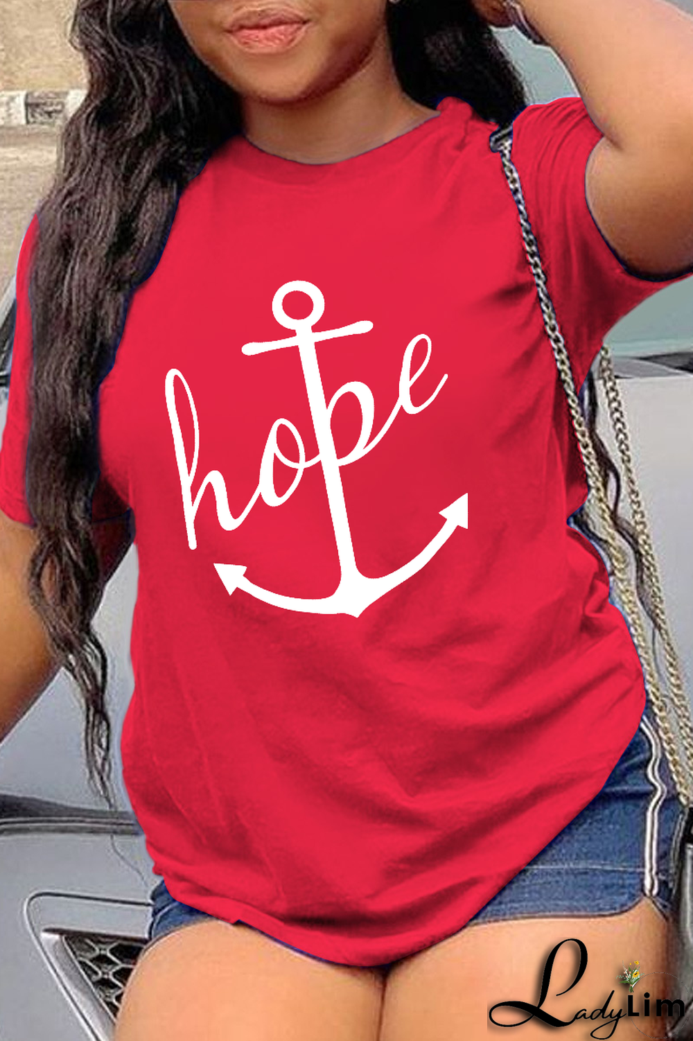 Grey Fashion Street Print Patchwork O Neck T-Shirts