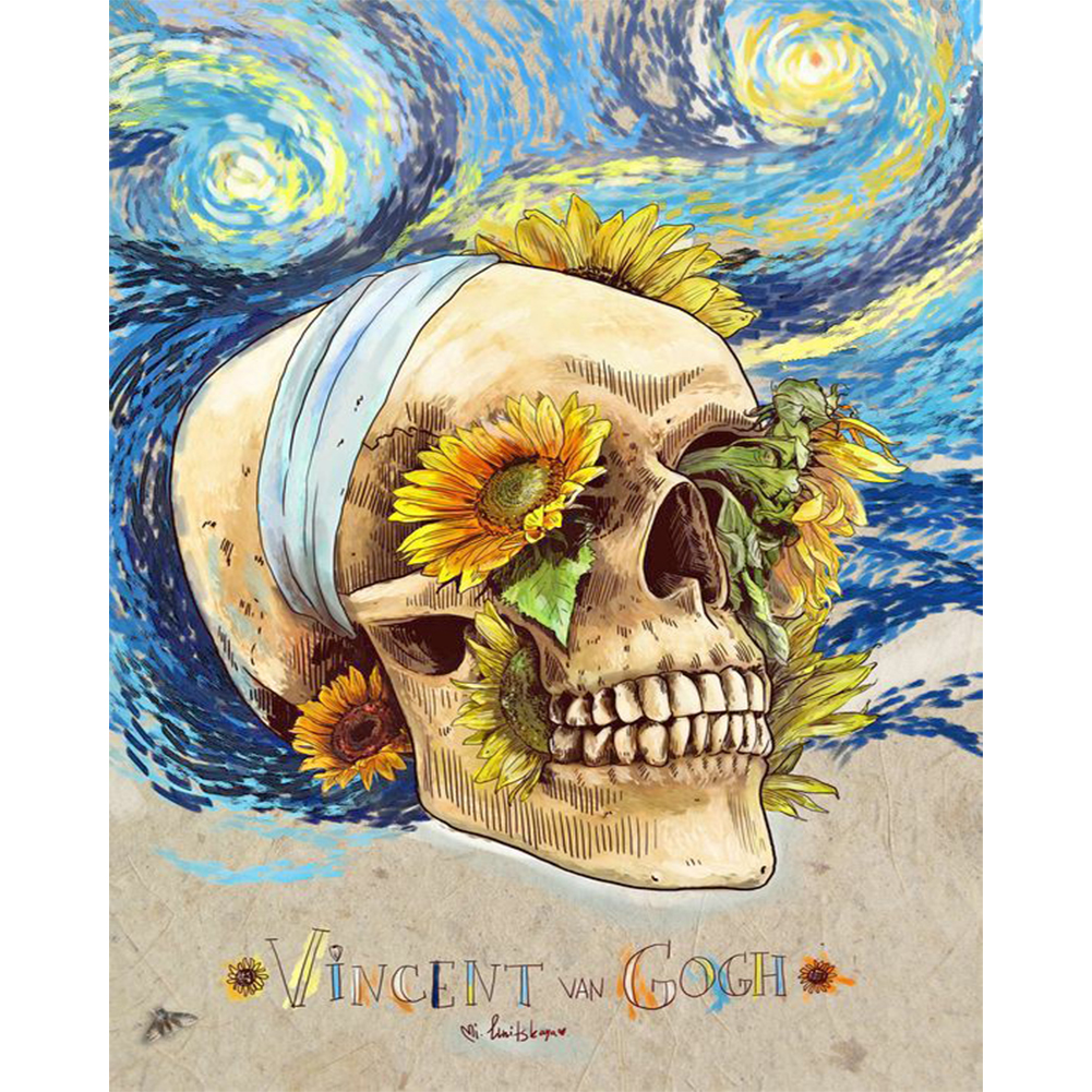 

Flower Skull - Round Drill Diamond Painting - 40*50CM, 501 Original
