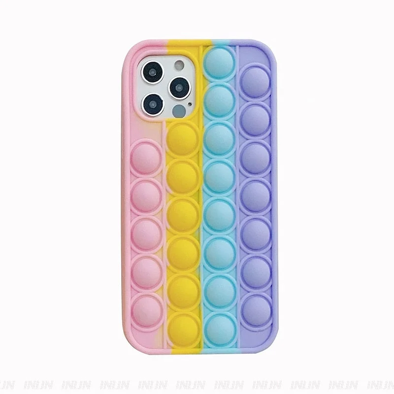 Christmas Gift Pop Bubble Fidget Toy Case For Samsung Galaxy A31 A51 A71 A32 A52 A72 A11 A21 A01 A02 A12 A10e A20 A30s A50s A70 M01 M11 Push it
