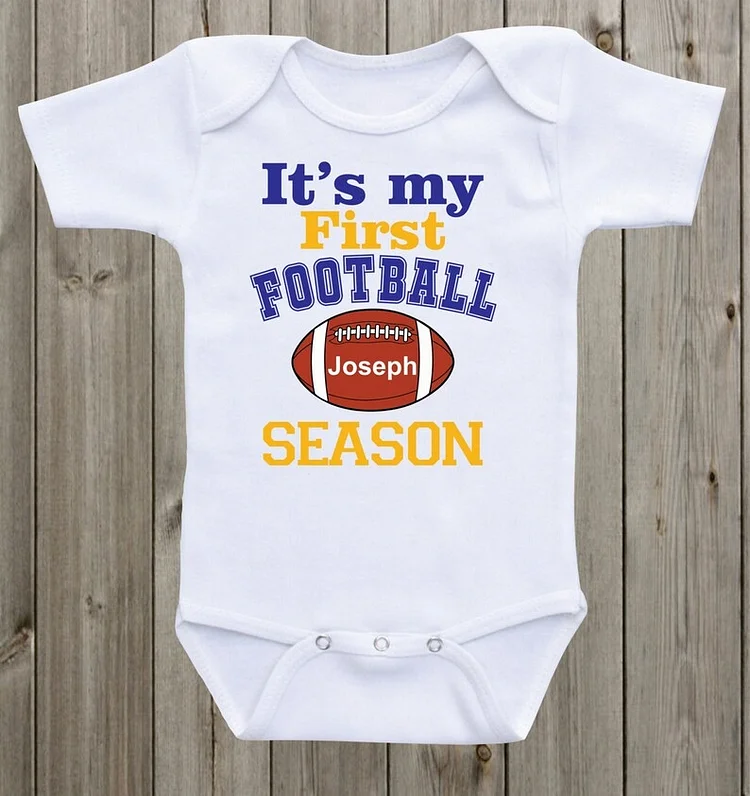 Personalized Football Baby Bodysuit|S02