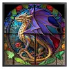 Glass Painting-Pterosaur-11CT Stamped Cross Stitch 40*40cm/15.75*15.75in tapestrymarket