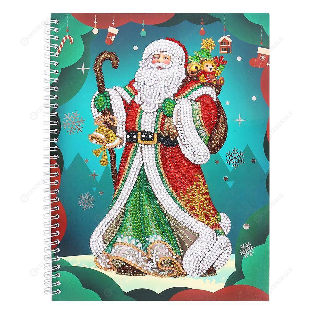 

Santa Claus-DIY Creative Diamond 50 Pages A4 Notebook, 501 Original