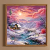 Diamond Painting - Full Round Drill - Snow Scene(Canvas|40*40cm)
