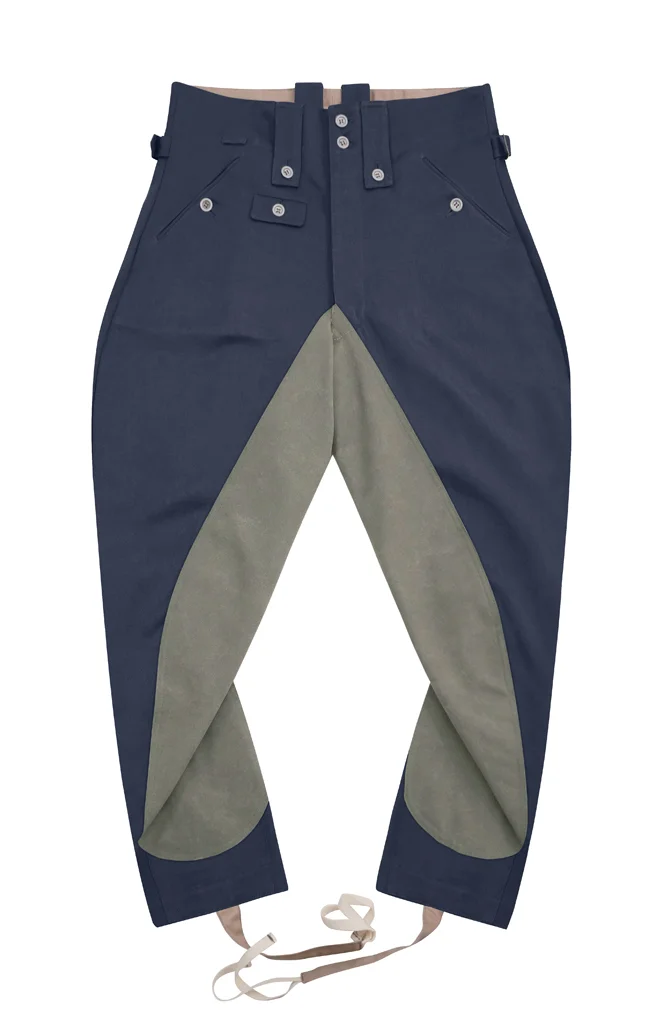  Luftwaffe German M1943 Blue Grey Gabardine Mounted Troops Riding Breeches German-Uniform