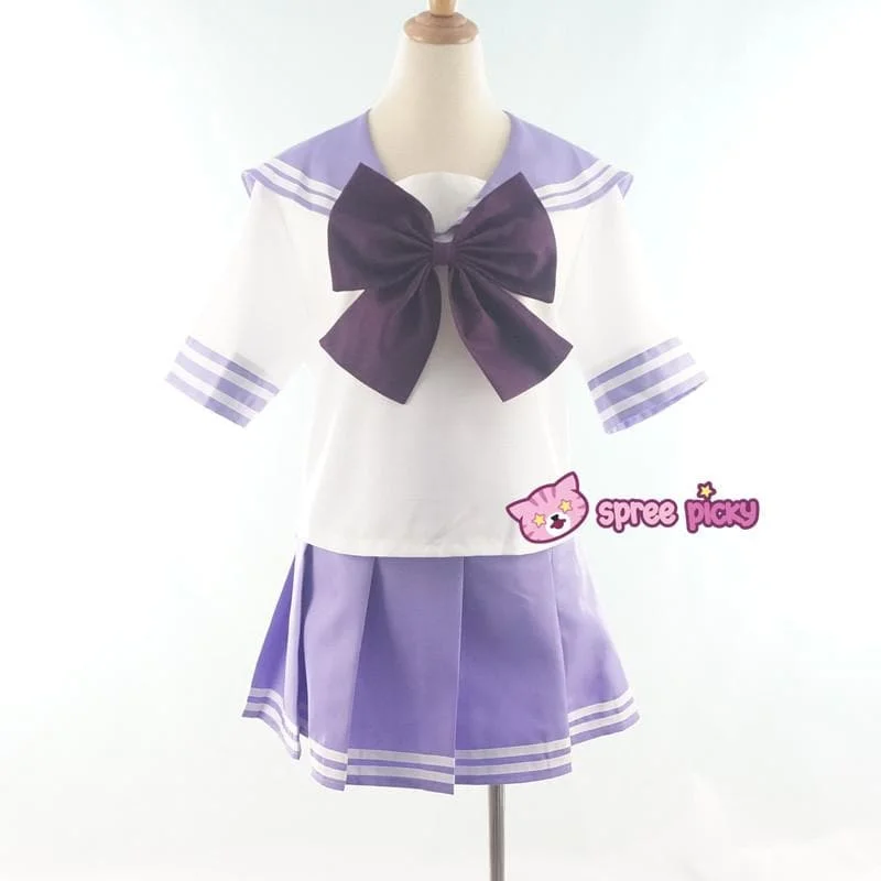 Daily Cosplay [Sailor Moon] Sailor Saturn Tomoe Hotaru Light Purple Seifku Top/Skirt/Bow SP151871/SP151872