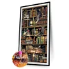 Diamond Painting-DIY Full Round Drill Bookshelf Cat