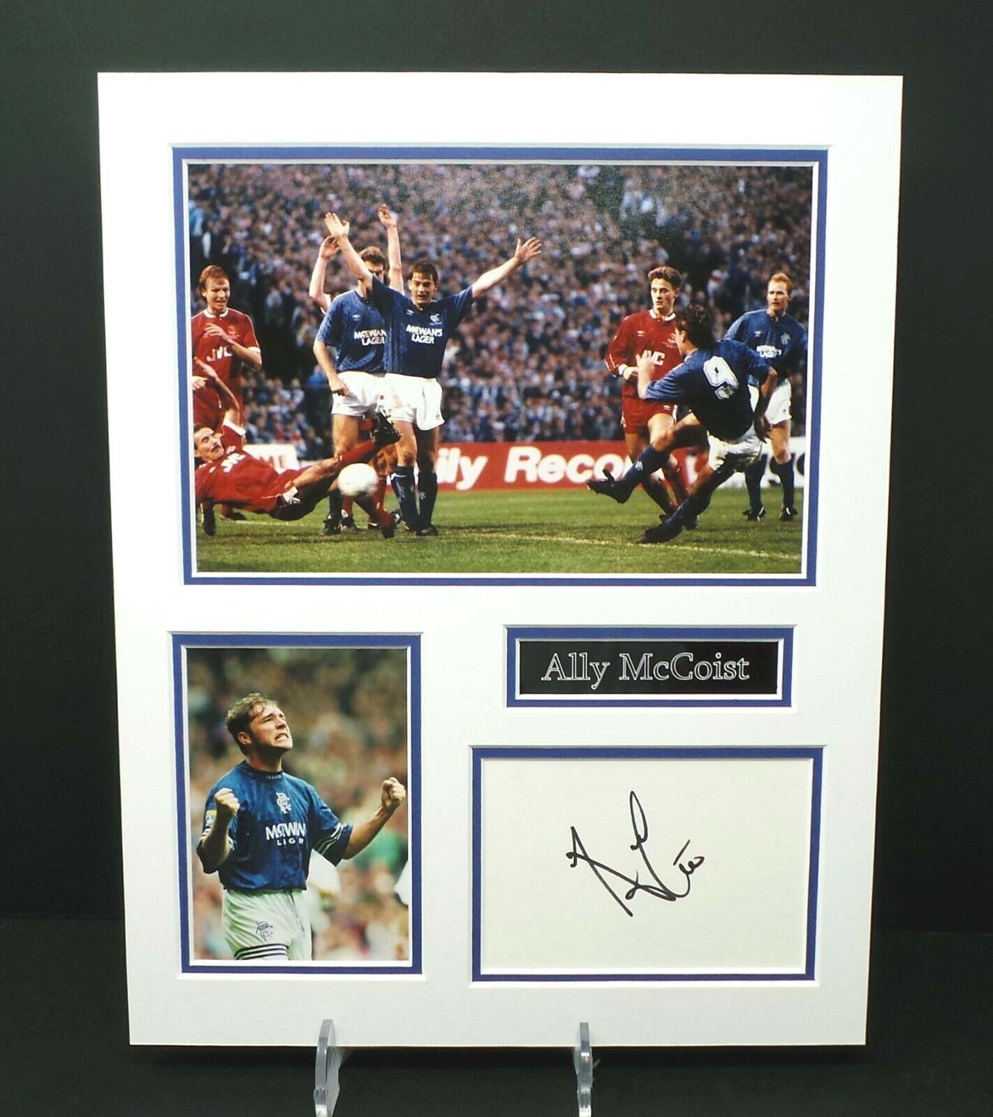 Ally McCOIST Glasgow Rangers Legend Signed Mounted Photo Poster painting Display 1 AFTAL RD COA