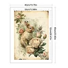 (Big Size) Bunny With Flowers - 11CT Stamped Cross Stitch 40*60cm/15.75*23.62in