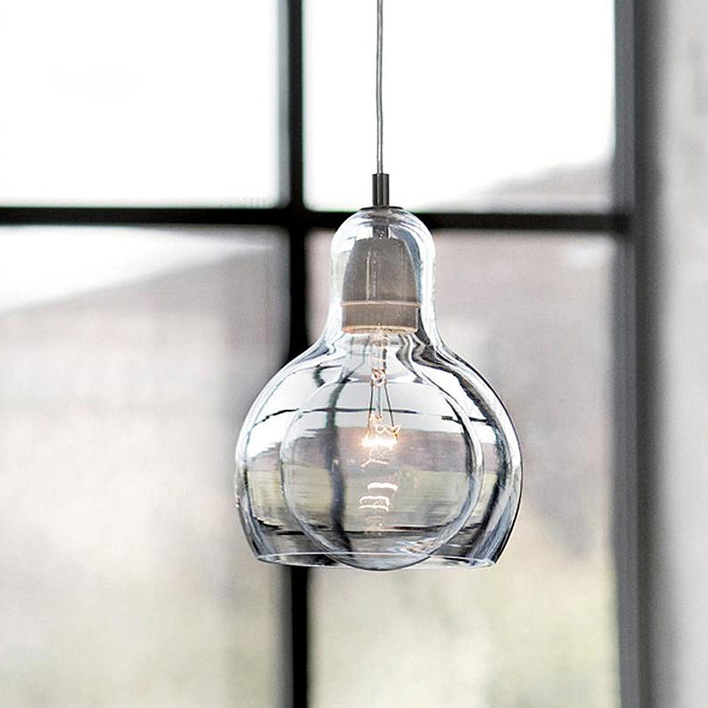 Nordic Pear Shape Clear Glass Pendant Light