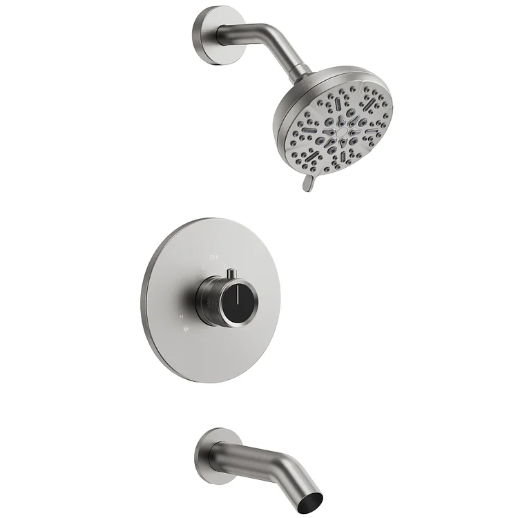 EVERSTEIN 2 In 1 High Pressure Shower System in Brushed Nickel SFS-1102-NK